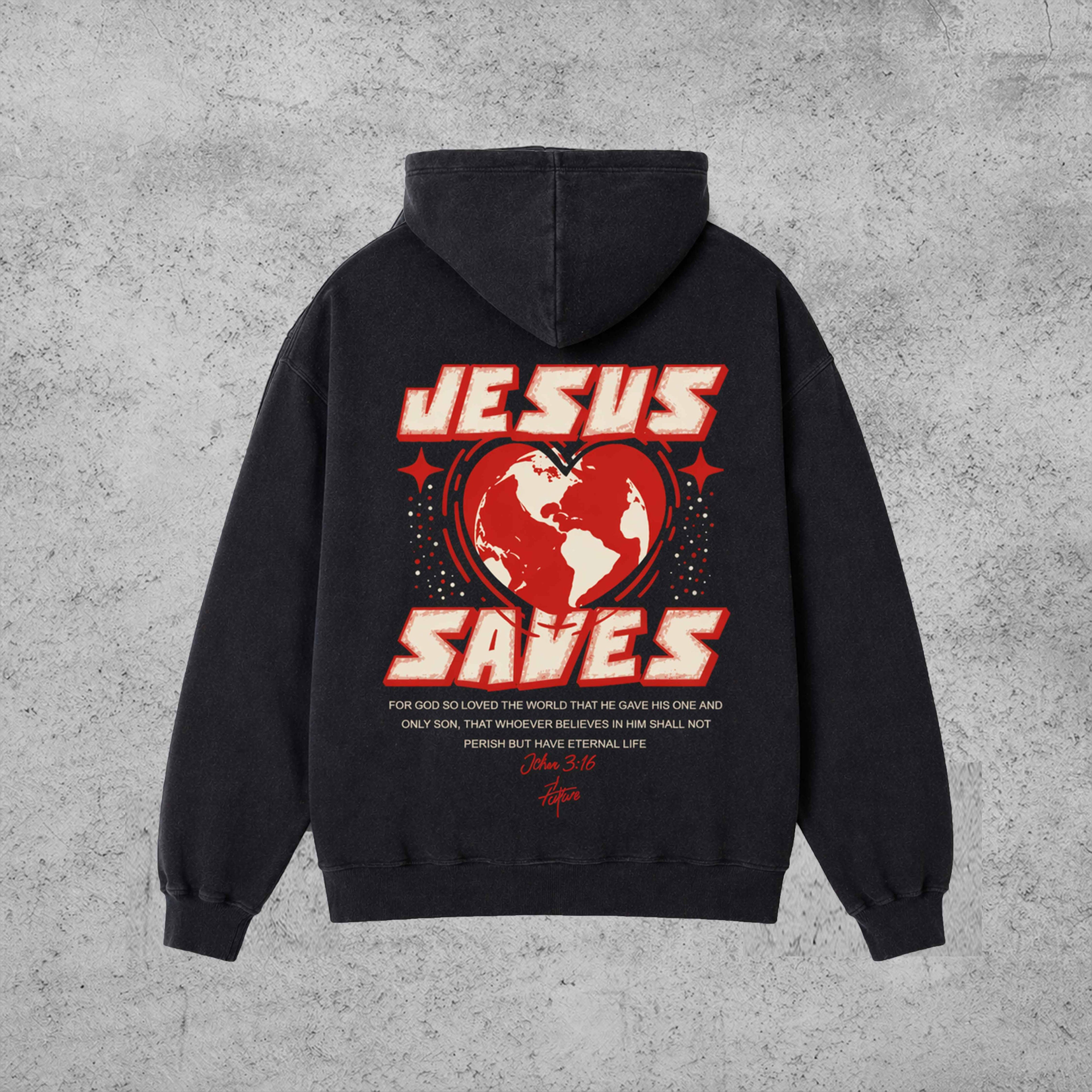 Jesus Saves Zipped Hoodie
